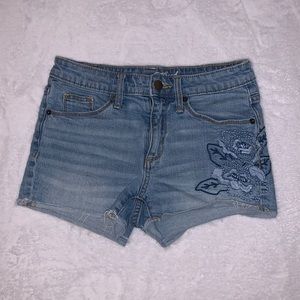 universal thread embroidered shorts